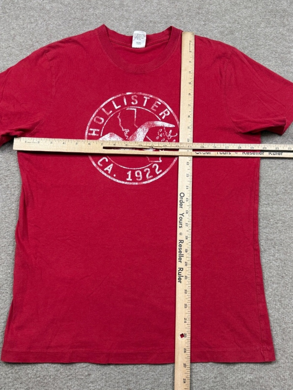 Vintage Hollister T Shirt Mens Size L Red Short Sleeve Crew Neck - Picture 5 of 7